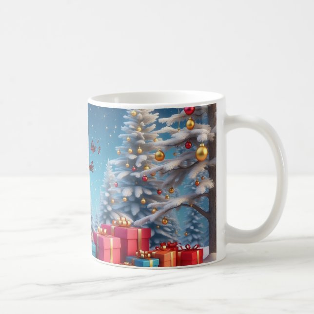 Mug Noël hiver blanc neige (Droite)