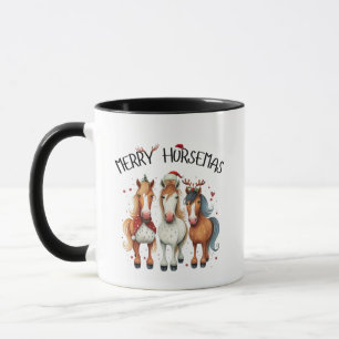 Mug Noël Joyeux Horsemas Cheval de Noël