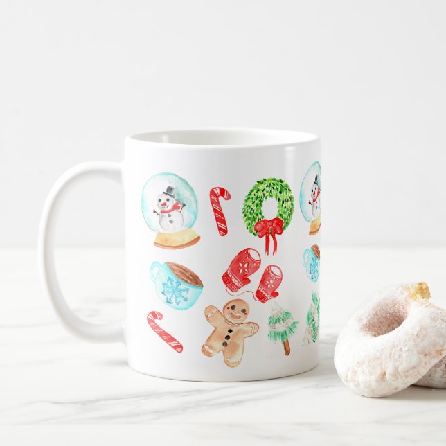 Mug Noël mignon Plus merveilleux de l'année (Avec donut)