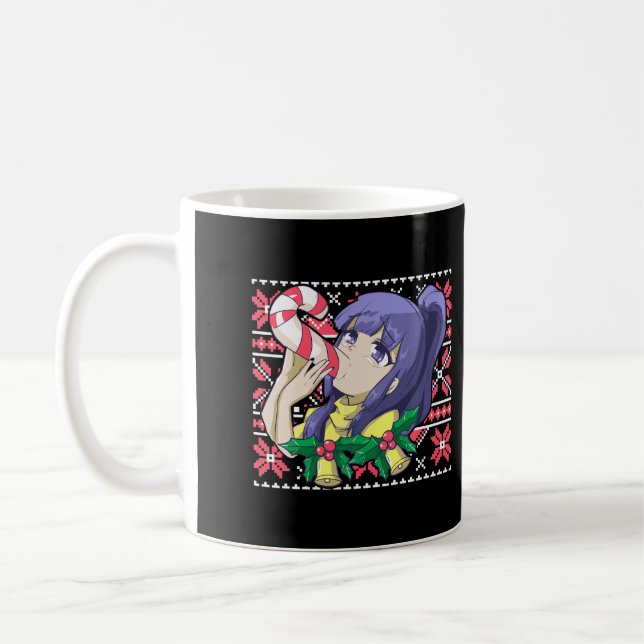 Mug Noël moche Otaku Ahegao Ecchi Etchi Lewd Henta (Gauche)