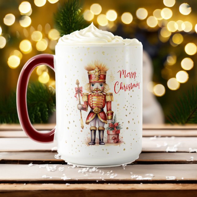 Mug Noël Moderne Élégant Nutcracker Holiday (Christmas Modern Elegant Nutcracker Holiday Mug)
