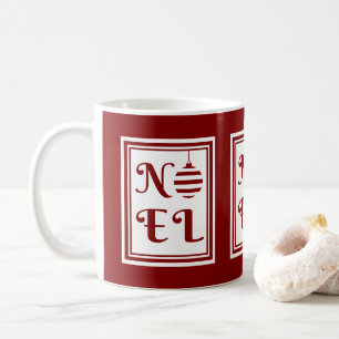 Mug NOEL Noël Vacances Rouge et Blanc