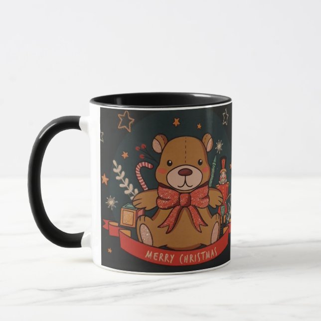 Mug Noël ours en peluche (Gauche)