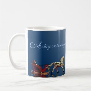 Mug Noël ouvert à un cheval de Sleigh