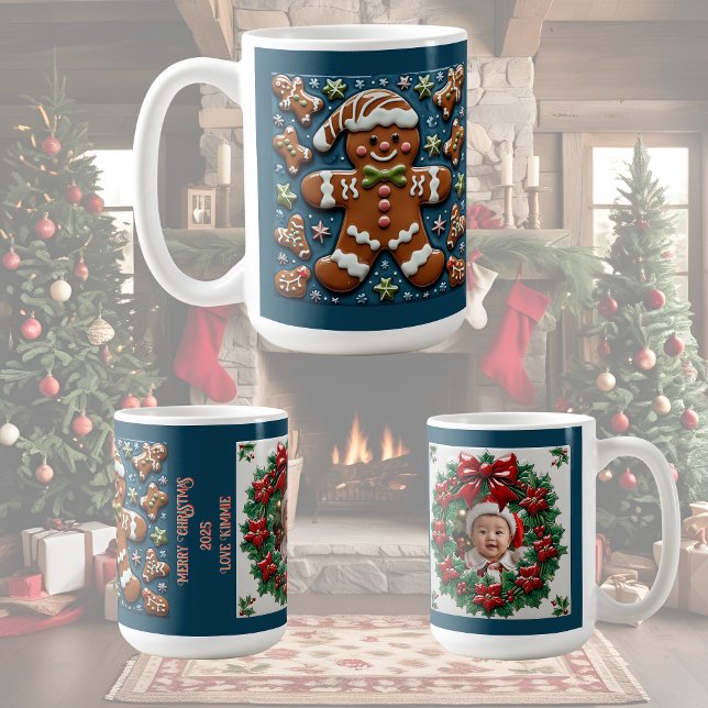 Mug Noël Pain d'épices Homme de neige personnalisable (Créateur téléchargé)