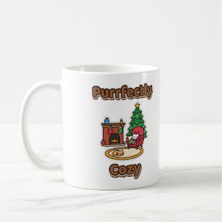 Mug Noël Parfaitement Douillet Chats Cheminée