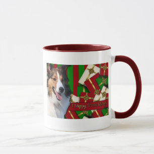 Mug Noël - Pawlidays - Sheltie heureux