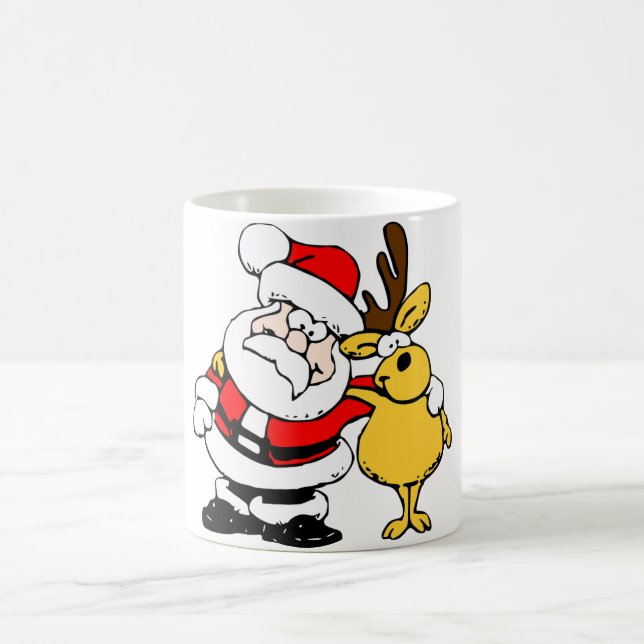 Mug | Noël | Père Noël Et Reindeer (Centre)