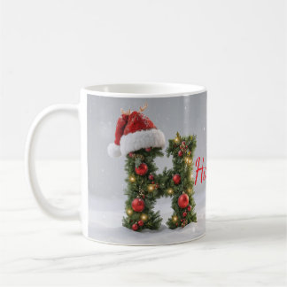 Mug Noël personnalisé avec nom et initiale personnalis