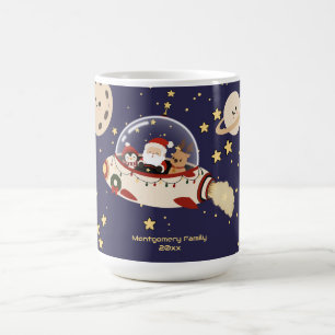 Mug Noël personnalisé avec vaisseau spatial de Père No