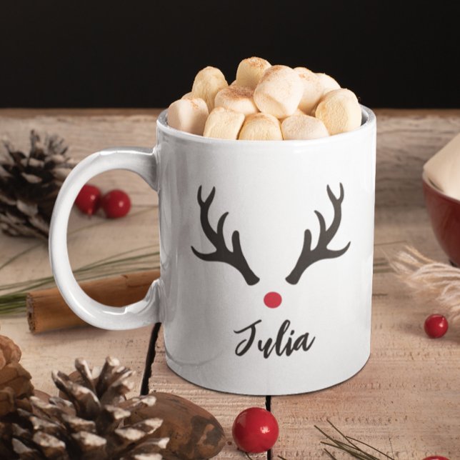 Mug Noël Personnalisé Des Antlers De Cerfs (Créateur téléchargé)