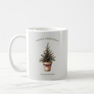 Mug Noël pinecone arbre rustique vacances sur mesure
