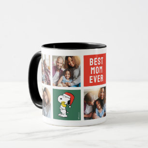 Mug Noël Snoopy & Woodstock   Meilleure maman - Collag