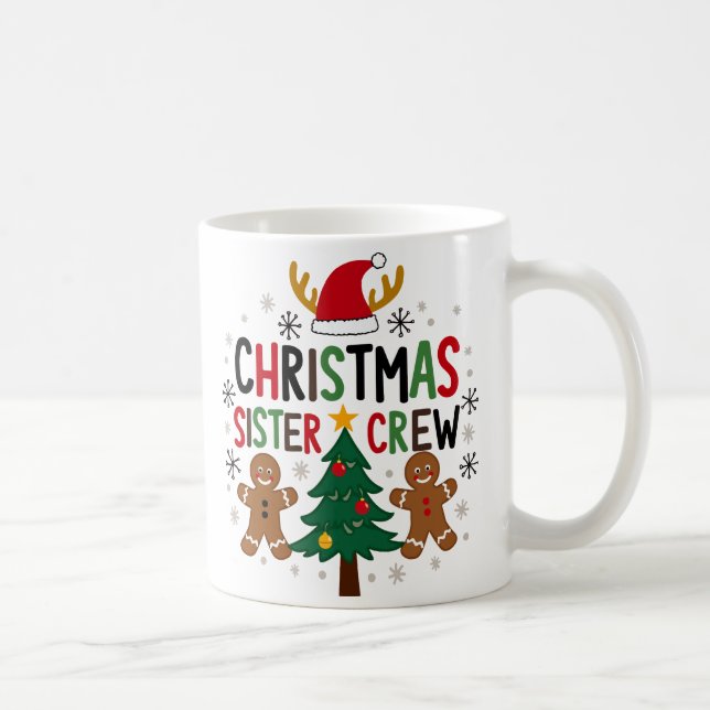 Mug Noël Soeur Crew Festive pain d'épices Amis (Droite)