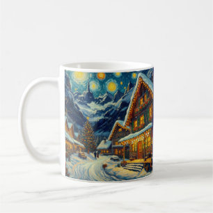 Mug Noël Starry Night Mountain Village
