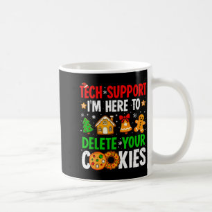 Mug Noël Tech Suprt Ici Pour Supprimer Les Cookies Xma