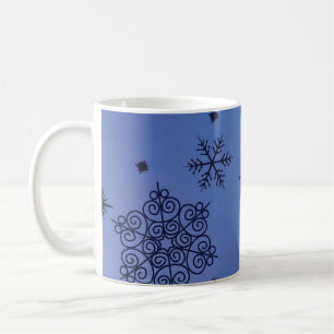 Mug Noël Vacances Blue Neige Flacons