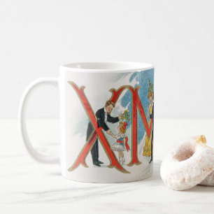 Mug Noël victorien vintage, une fête de Noël joyeuse