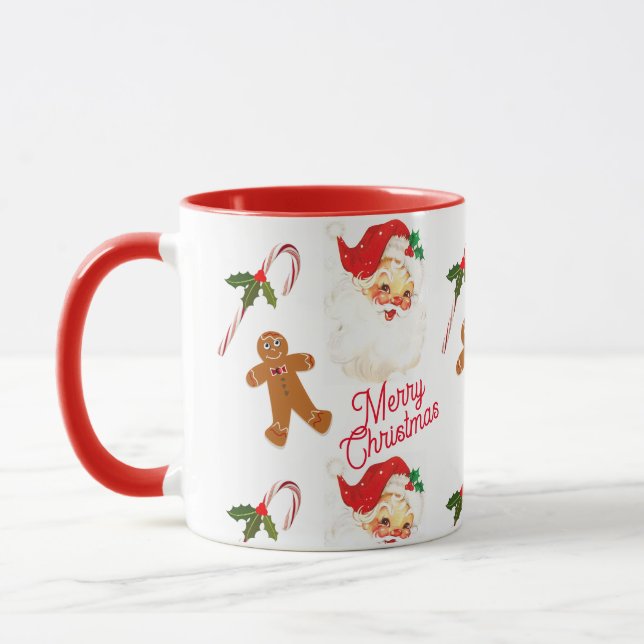 Mug Noël vintage du Père Noël (Gauche)
