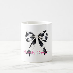 Mug Nœud à imprimé vache noir blanc