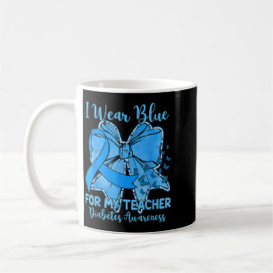 Mug Nœud Papillon Porter Bleu Pour Diabète Enseignant