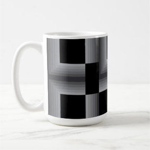 Mug Noir, argent, cool, unique, tendance formes carrés