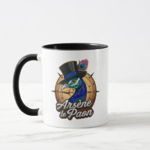 Mug noir "Arsène le Paon"
