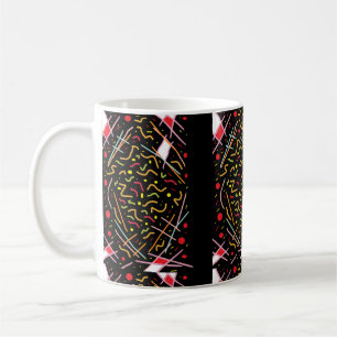 Mug Noir avec mélange de couleur motif net dinky