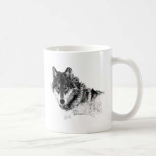 Mug Noir Blanc Inspiration Wolf Eyes