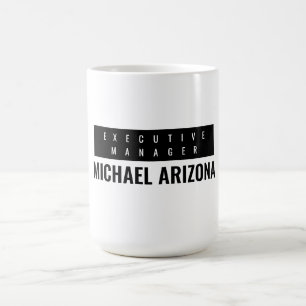 Mug Noir & Blanc Minimaliste Simple Plaque