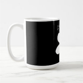 Mug Noir Blanc Simple Daisy Or Personnel