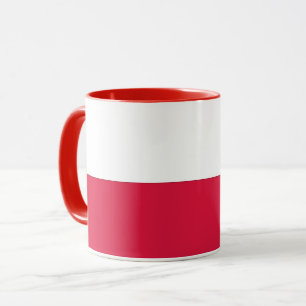 Mug noir Combo avec drapeau de la Pologne