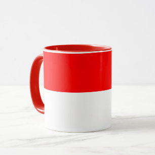 Mug noir Combo avec drapeau d'Indonésie