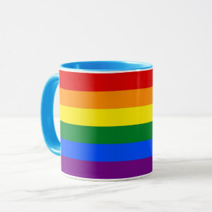 Mug noir Combo avec drapeau Rainbow Pride LGBT