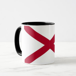 Mug noir Combo avec le drapeau de l'Alabama, USA