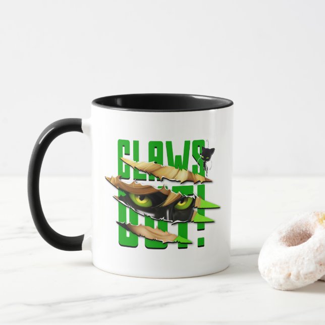 Mug Noir de chat et Plagg | Écarts (Avec donut)