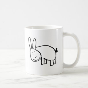 Mug noir de sourire d'âne