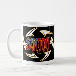 Mug Noir de tribal du Samoa