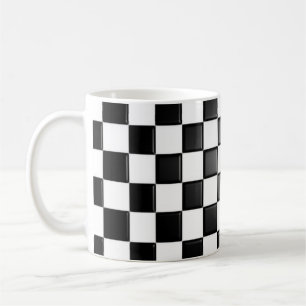 Mug Noir et blanc à damiers
