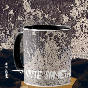Mug noir et blanc Abstrait (paroi fissurée)