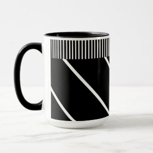 Mug noir et blanc - Chic en bandes