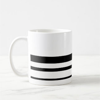 Mug Noir et blanc minimal trois bandes