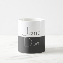 MUG NOIR ET BLANC PERSONNALISÉ