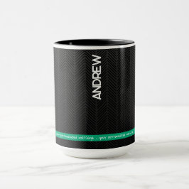 Mug Noir moderne personnalisé