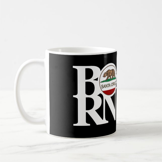 Mug Noir NÉ de Santa Cruz 11oz (Gauche)