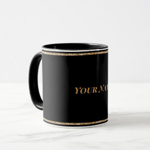 Mug Noir noir, MODÈLE simple et élégant