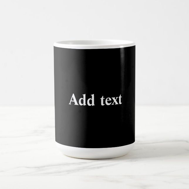 Mug Noir-noir, modèle simplement élégant, (Centre)