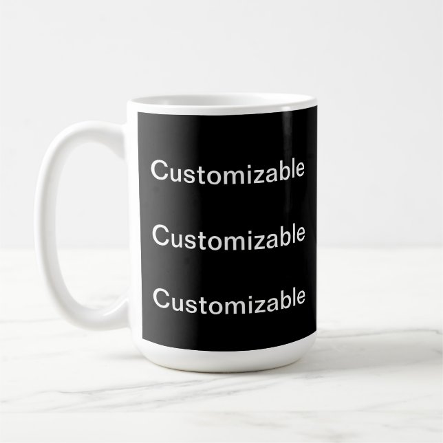 Mug Noir PERSONNALISABLE (Gauche)