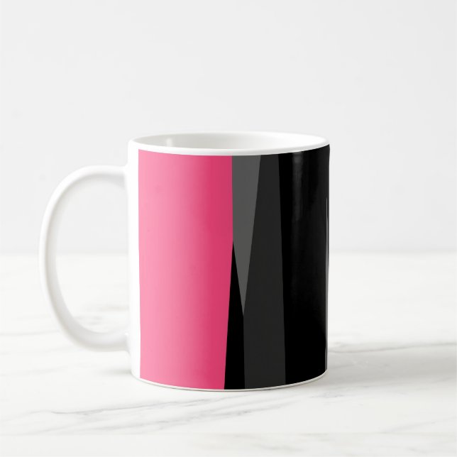 Mug Noir rose et gris (Gauche)
