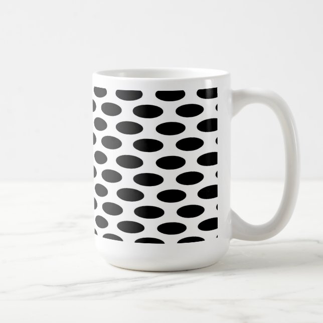 Mug Noir sur les points blancs (Droite)